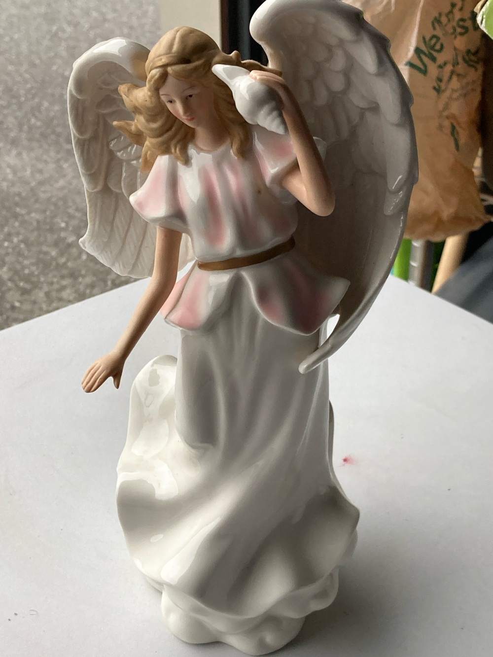 Porcelain Angel Figurine Spring Angel Figurine Light up Porcelain - Picture 2 of 6